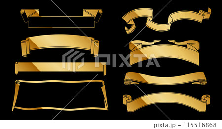 A retro vintage horizontal frame set with a luxurious gold design. 115516868