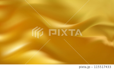 3d design with silk texture cloth background. Gold colored fabric. Luxurious satin fabric. Product advertising design. Vector realistic illustration. 3d design with silk texture cloth background. Gold colored fabric. Luxurious satin fabric. Product advertising design. Vector realistic illustration. 115517433