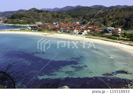 島根半島 大芦海岸の町並み 島根県松江市 島根半島 大芦海岸の町並み 島根県松江市 115518933