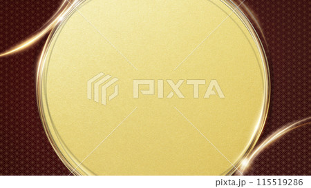 和風の背景と金色の円 115519286
