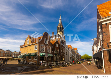 Picturesque landscape of the city streets of Delft Picturesque landscape of the city streets of Delft 115519367