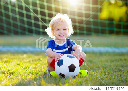 France football fan kids. Children play soccer. France football fan kids. Children play soccer. 115519402