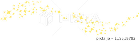 キラキラ星のライン装飾素材 キラキラ星のライン装飾素材 115519782