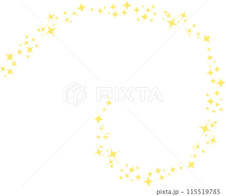 キラキラ星のライン装飾素材 キラキラ星のライン装飾素材 115519785
