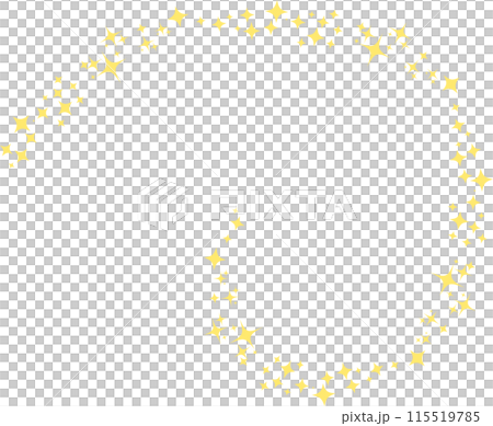キラキラ星のライン装飾素材 キラキラ星のライン装飾素材 115519785