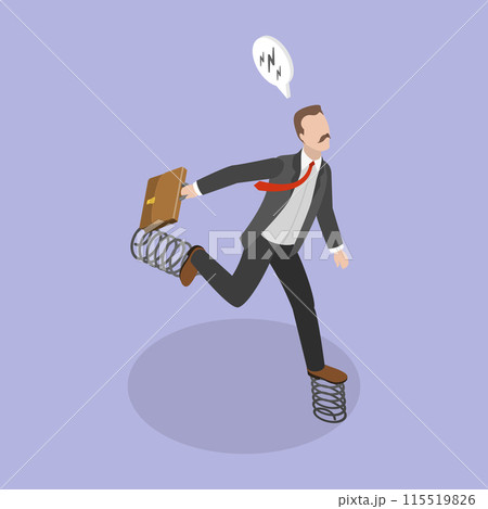 3D Isometric Flat Vector Illustration of Business Efficiency Booster, Success Growth, Motivation 3D Isometric Flat Vector Illustration of Business Efficiency Booster, Success Growth, Motivation 115519826