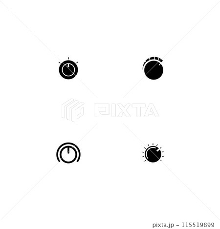 knob icon illustration design 115519899