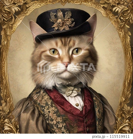 英国紳士の衣装を着た猫① 115519911
