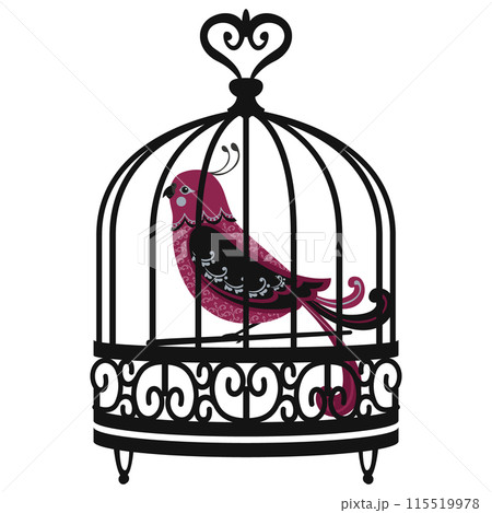 鳥籠の中の赤い鳥 115519978