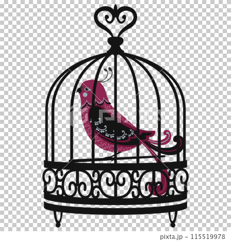 鳥籠の中の赤い鳥 115519978