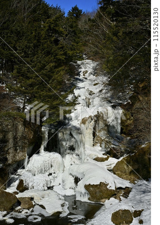 凍結する奥日光竜頭の滝 115520130