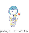 浴衣を着た女の子 115520337