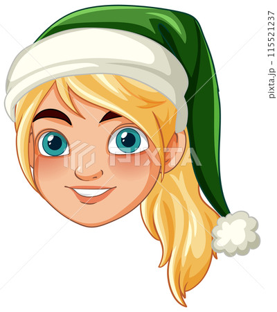 Smiling Kid in Christmas Hat Smiling Kid in Christmas Hat 115521237