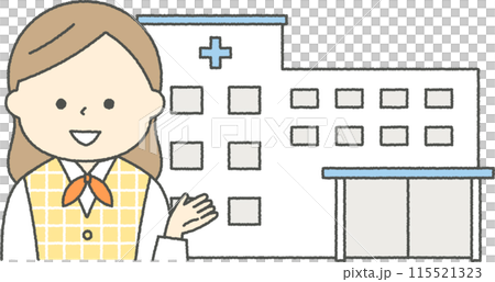 Hospital and female guide 115521323