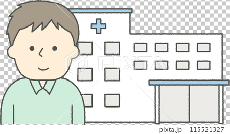 Hospital and young man 115521327