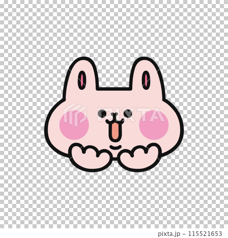 嬉しい表情のウサギ 嬉しい表情のウサギ 115521653