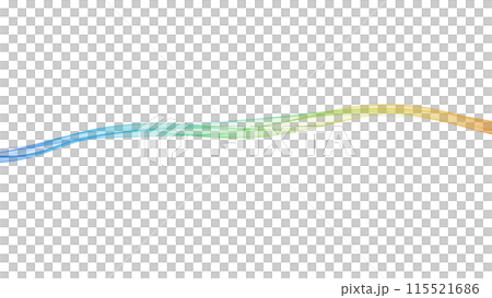 カラーウェーブ背景ライン　白バック　プレゼンテーション等の背景 115521686
