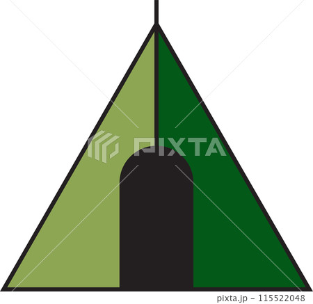 The camping equipment  icon for travel concept vector image. 115522048