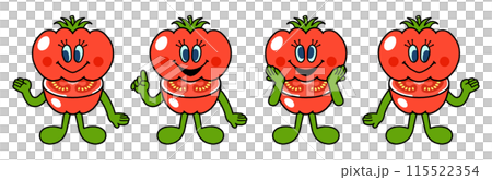 番茄女孩 番茄女孩蔬菜吉祥物人物 番茄女孩 番茄女孩蔬菜吉祥物人物 115522354