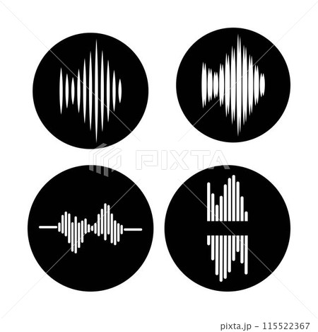 sound wave music logo vector template 115522367