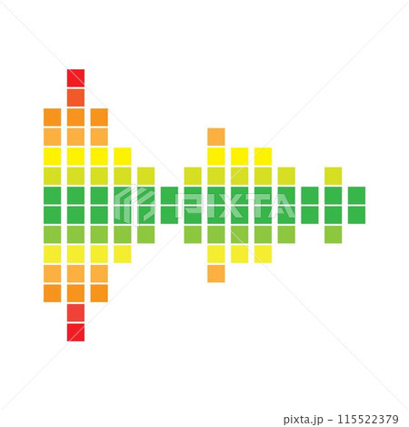 sound wave music logo vector template 115522379