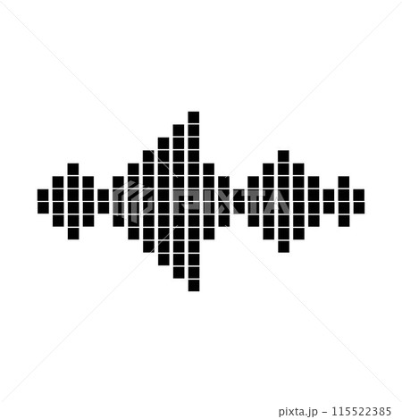 sound wave music logo vector template 115522385