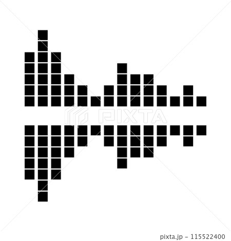 sound wave music logo vector template 115522400