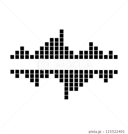 sound wave music logo vector template 115522401