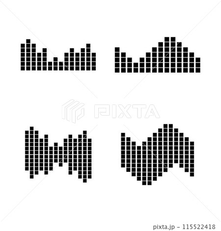 sound wave music logo vector template 115522418