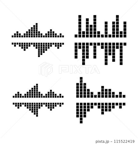 sound wave music logo vector template 115522419