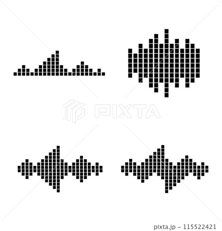 sound wave music logo vector template 115522421