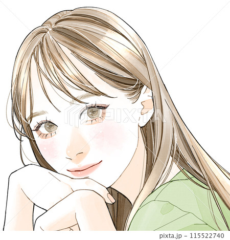 こちらを見ている女性 こちらを見ている女性 115522740