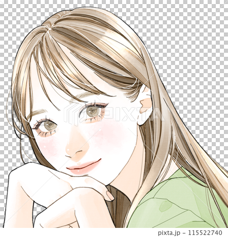 こちらを見ている女性 こちらを見ている女性 115522740