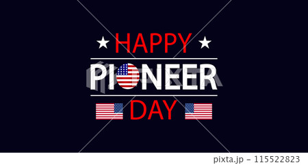Patriotic Pioneer Day Wishes with a USA Flag Twist 115522823