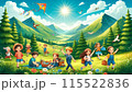 キャンプ場でアウトドアを楽しむ 115522836