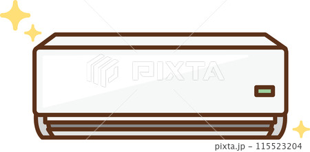 新品の室内用エアコンのイラスト 新品の室内用エアコンのイラスト 115523204
