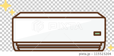 新品の室内用エアコンのイラスト 新品の室内用エアコンのイラスト 115523204