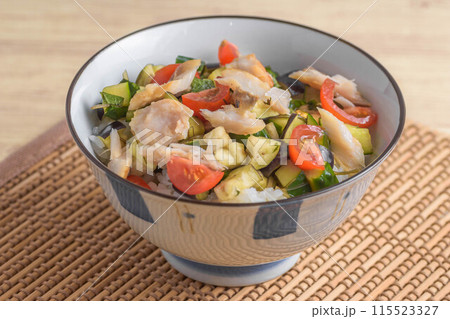 夏の味覚　冷や汁ご飯 115523327