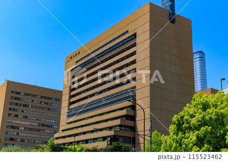 東京　中央区 築地にある 朝日新聞社 東京本社 115523462