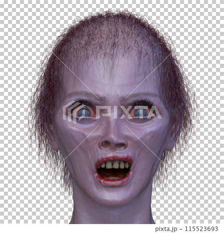 ゾンビの顔 女性ゾンビの顔のイラスト素材 [115523693] - PIXTA