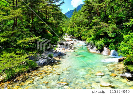 大王橋／中房川(穂高川)より上流方向を望む(長野県安曇野市)【2024.6】 115524040