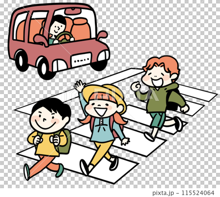 小學生過馬路並攔車 115524064