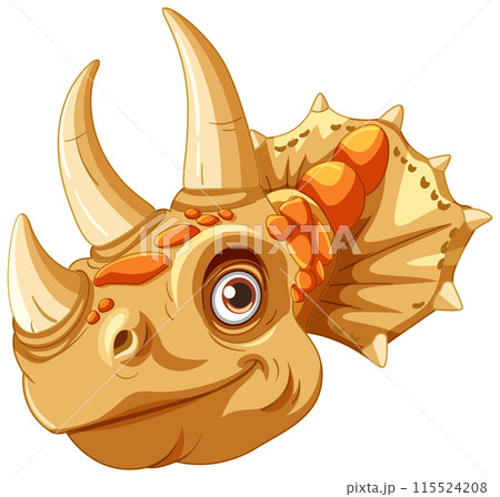 Cute Cartoon Dinosaur Head 115524208