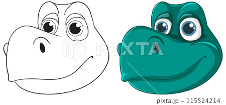 Cute Dinosaur Vector Illustration 115524214