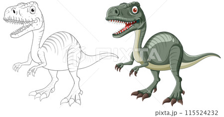 Cartoon Dinosaur Illustration 115524232