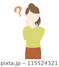 疑問を感じる女性 疑問を感じる女性 115524321