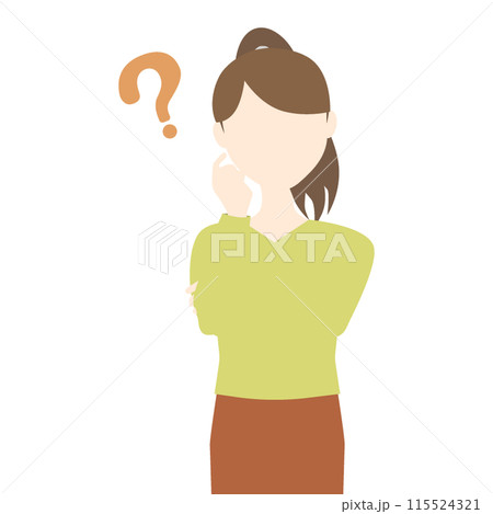疑問を感じる女性 115524321