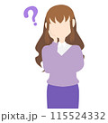 疑問を感じる女性 疑問を感じる女性 115524332