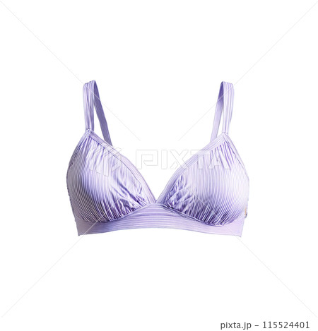 Striped Lilac Bralette A soft lilac and white striped bralette with a V neckline and a crisscross 115524401