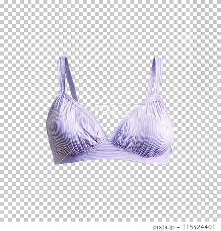 Striped Lilac Bralette A soft lilac and white striped bralette with a V neckline and a crisscross 115524401